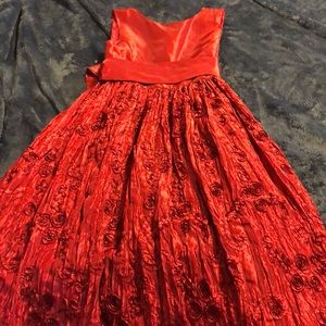 Girls red formal dress